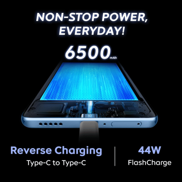 iQOO Z10x 5G (Color Titanium, 6GB RAM, 128GB Storage) | 6500 mAh Large Capacity Battery.