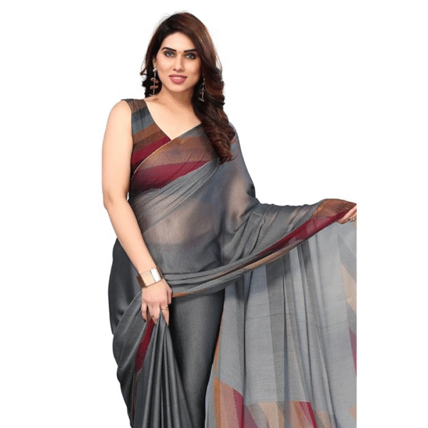 MIRCHI FASHION Women's Stylish Printed Saree with Blouse Piece