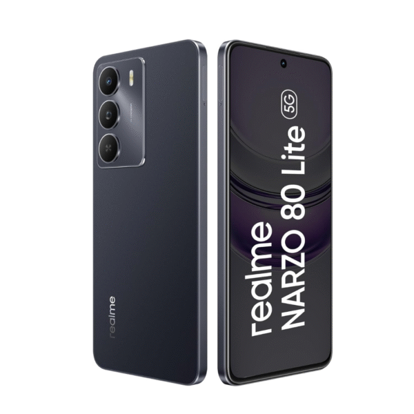 realme NARZO 80 Lite 5G (Onyx Black, 6GB RAM+128GB Storage) | 6000mAh Long-Lasting Battery