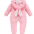 BRANDONN Unisex Baby Jumpsuit Panda Style Romper Outwear (Colour: Pink Rabbit), Size: 9-12 Months