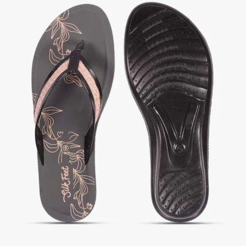 Simple Floral Print Thong-Strap Sandals For Womens & Girls