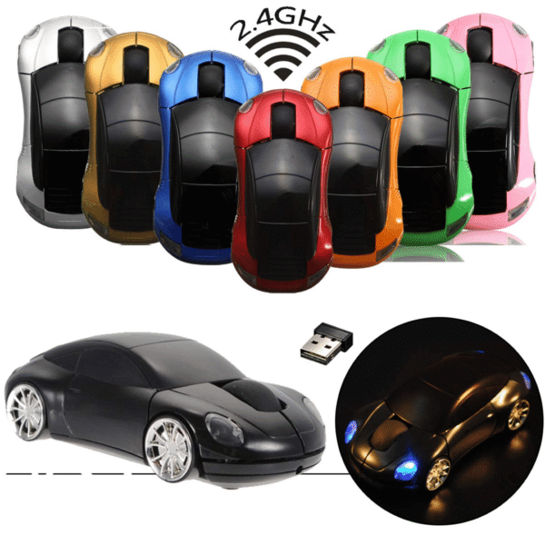 MICROWARE Car Shaped Mouse Wireless Mouse 5 Microware Car Shaped Mouse Wireless Mouse (Computer Mice with USB Receiver), Colour - Blue