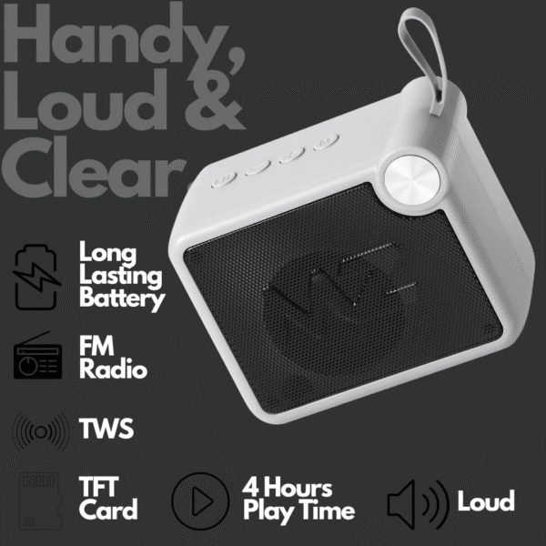 MZ M406SP Portable Bluetooth Speaker, (Silver, Stereo Channel)