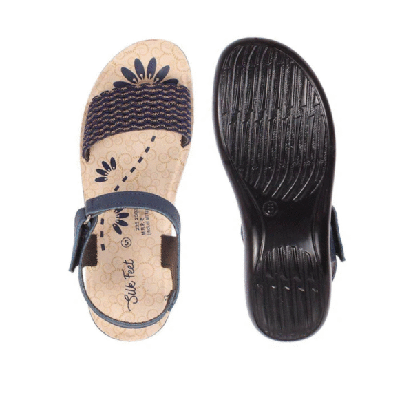 Women Heavy Slingback Platform Heeled Sandal,(Ladies Juta) Colour: Blue, Size: 5 UK